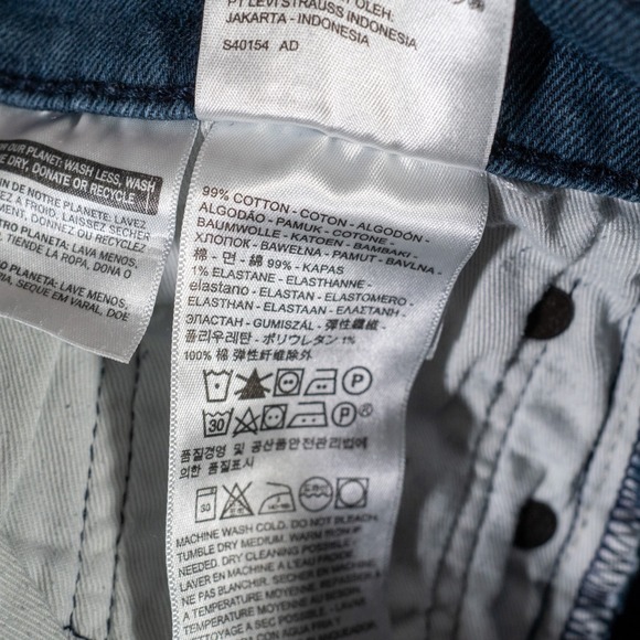 Levis Jeans Mens 29x32 Blue 511 Slim Fit Premium Big E Stretch Dark Wash - Picture 7 of 13